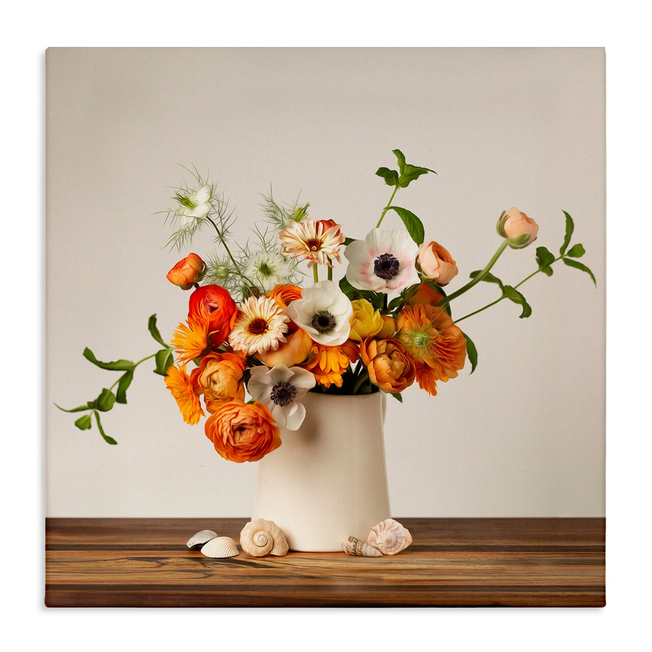 Stupell Industries Orange & White Still Life Canvas Wall Art Design by Leah McLean